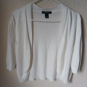 Lauren Ralph Lauren Short sleeve open-front cardigan.